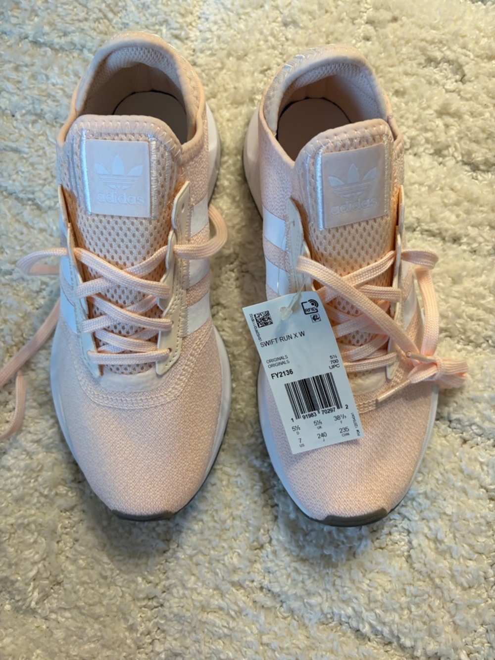 Adidas Pink Knit Running Sneakers - Picture 3 of 6